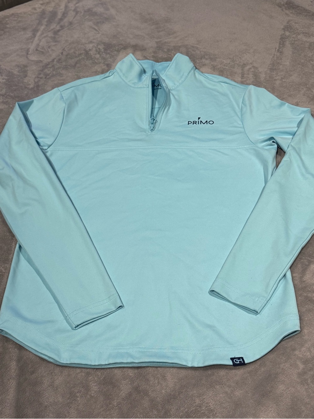 PRIMO Men’s Light Aqua Quarter-Zip Pullover - Size S